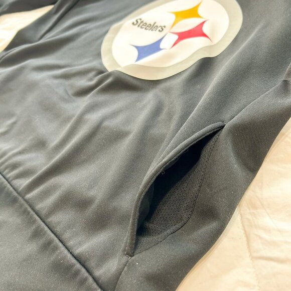 Nike Pittsburgh Steelers Logo Black Pullover Hoodie Sweatshirt Women’s Medium - Picture 2 of 9